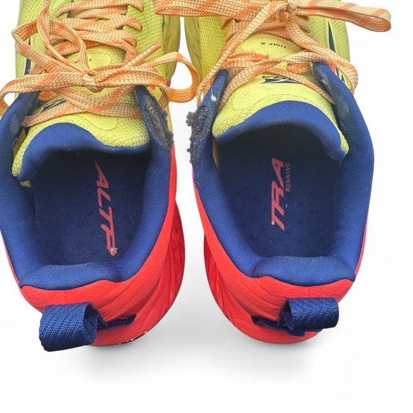 Altra | Womenβs Vibrant Yellow and Red Trail TIMP 5 Running Shoes | 7.5 - Picture 6 of 8